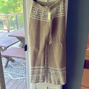 Free People by Flook NWT crochet 100% cotton pants